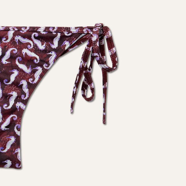 Slip Brazilian Seahorse Burgundy - KAMPOS