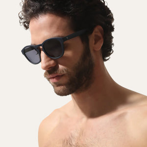 Sunglasses Round Blue - Sunglasses_Unisex - KAMPOS