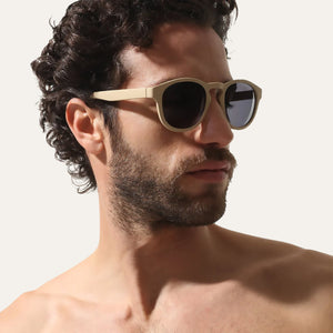 Sunglasses Round Sand - Sunglasses_Unisex - KAMPOS