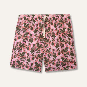 Swim Shorts Long Octopus Olive - Swimshorts_Man - KAMPOS