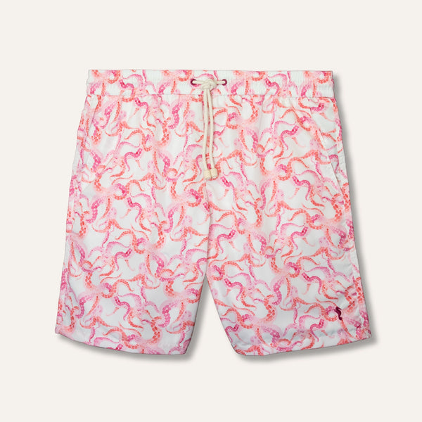 Swim Shorts Long Octopus Pink - Swimshorts_Man - KAMPOS