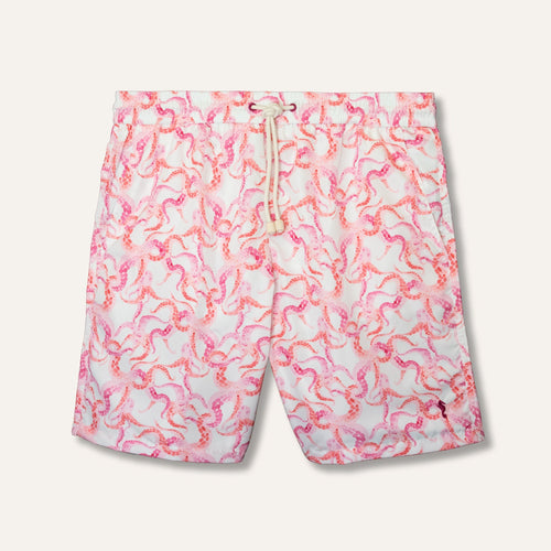 Swim Shorts Long Octopus Pink - Swimshorts_Man - KAMPOS