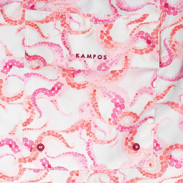 Swim Shorts Long Octopus Pink - Swimshorts_Man - KAMPOS