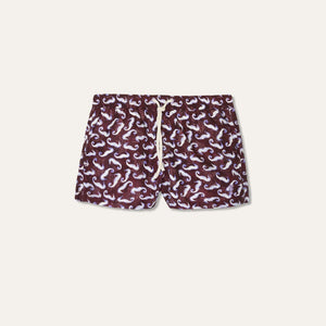 Swim Shorts Seahorse Burgundy (Kids) - Swimshorts_Kid - KAMPOS