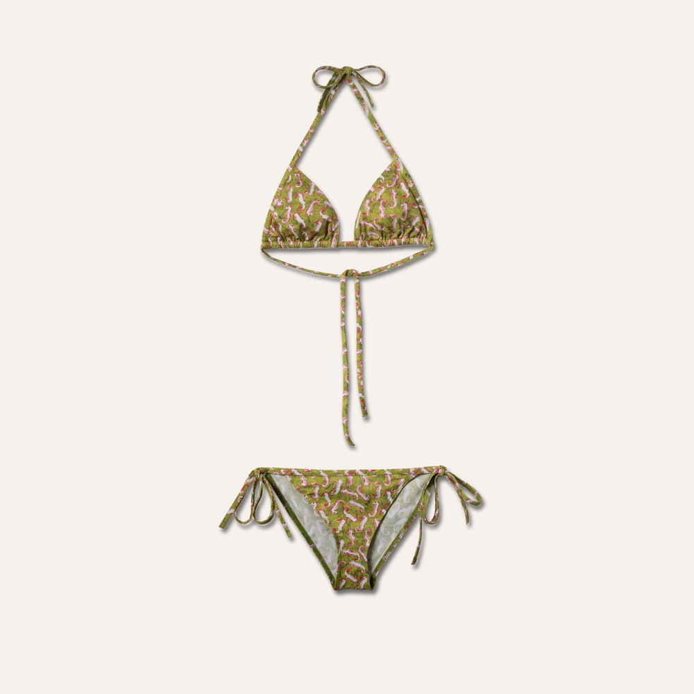 Tie-Side Bikini Seahorse Lime - Bikini_Woman - KAMPOS