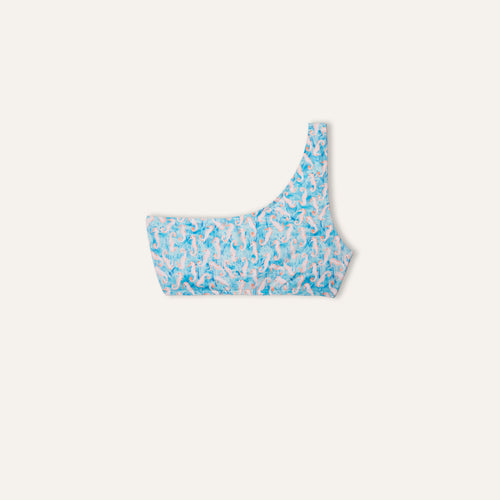 One-Shoulder Top Seahorse Turquoise