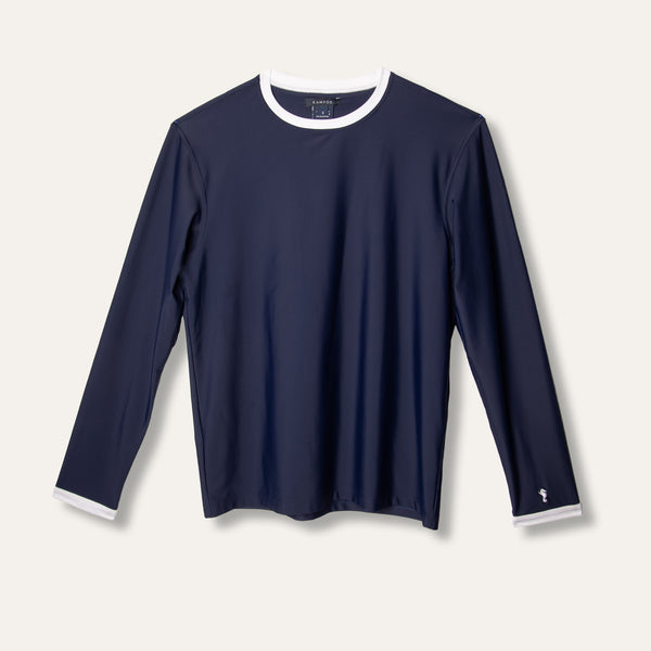 Rash Guard Man Navy (White)