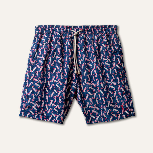 Badeshorts lang Seahorse Navy