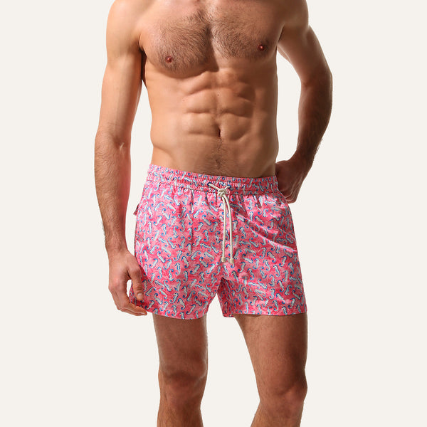 Badeshorts Seepferdchen Pink