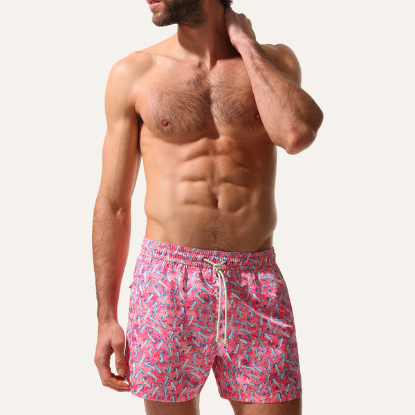 Badeshorts Seepferdchen Pink