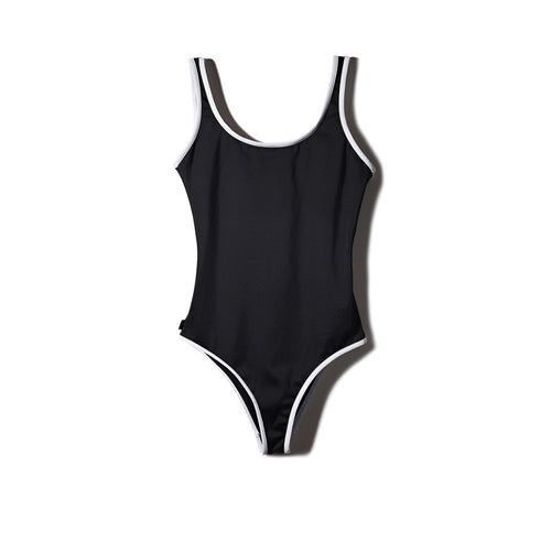 Badeanzug mit Schwimmer-Stil Squid Black (White)