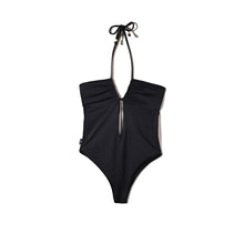 Load image into Gallery viewer, Deep Cutout One Piece Black
