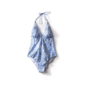 Classic One Piece Swimsuit Coral Forest (Blue) - Onepieceswimsuit_Woman - KAMPOS