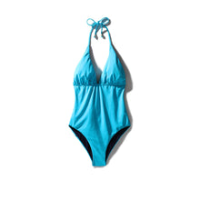 Cargar imagen en el visor de la galería, Classic One Piece Swimsuit Mediterranean Blue - Onepieceswimsuit_Woman - KAMPOS
