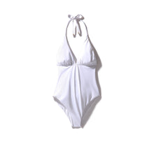 Cargar imagen en el visor de la galería, Classic One Piece Swimsuit White - Onepieceswimsuit_Woman - KAMPOS
