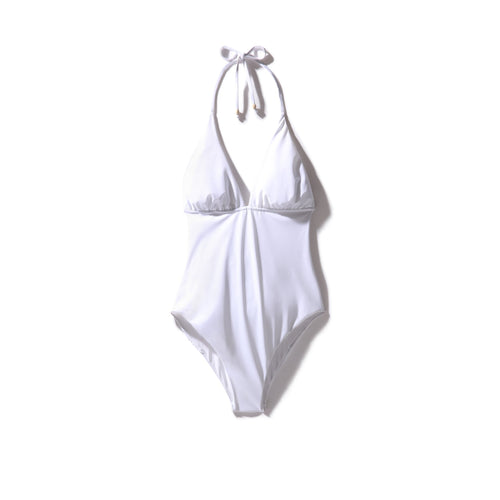 Classic One Piece Swimsuit White - Onepieceswimsuit_Woman - KAMPOS