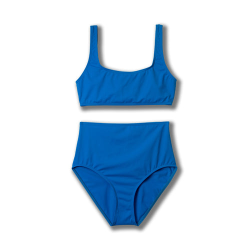High Waisted Bikini Aeolian Blue - Bikini_Woman - KAMPOS