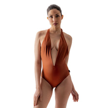 Load image into Gallery viewer, Plunge Swimsuit Juniper - Onepieceswimsuit_Woman - KAMPOS

