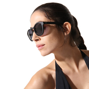 Sunglasses Round Black - Sunglasses_Unisex - KAMPOS