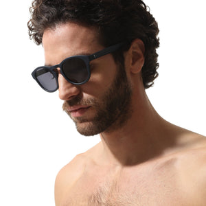 Sunglasses Round Blue - Sunglasses_Man - KAMPOS