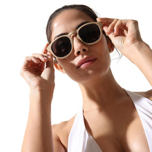 Load image into Gallery viewer, Sunglasses Round Sand - Sunglasses_Unisex - KAMPOS
