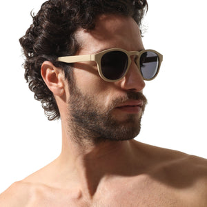Sunglasses Round Sand - Sunglasses_Man - KAMPOS