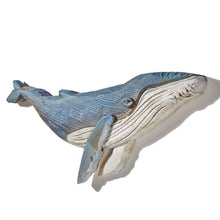 Load image into Gallery viewer, Wooden Blue Whale - Art - KAMPOS
