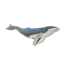 Load image into Gallery viewer, Wooden Blue Whale - Art - KAMPOS

